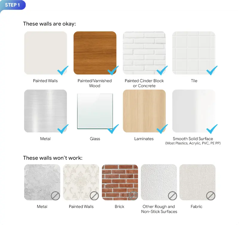 M Command Strips Kit Installation Step 1