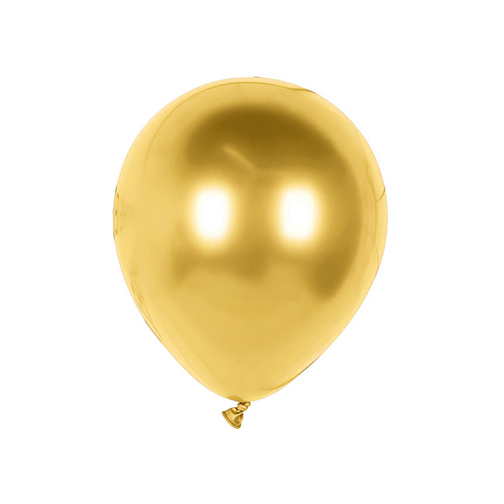 Custom thickness latex metallic balloon gold