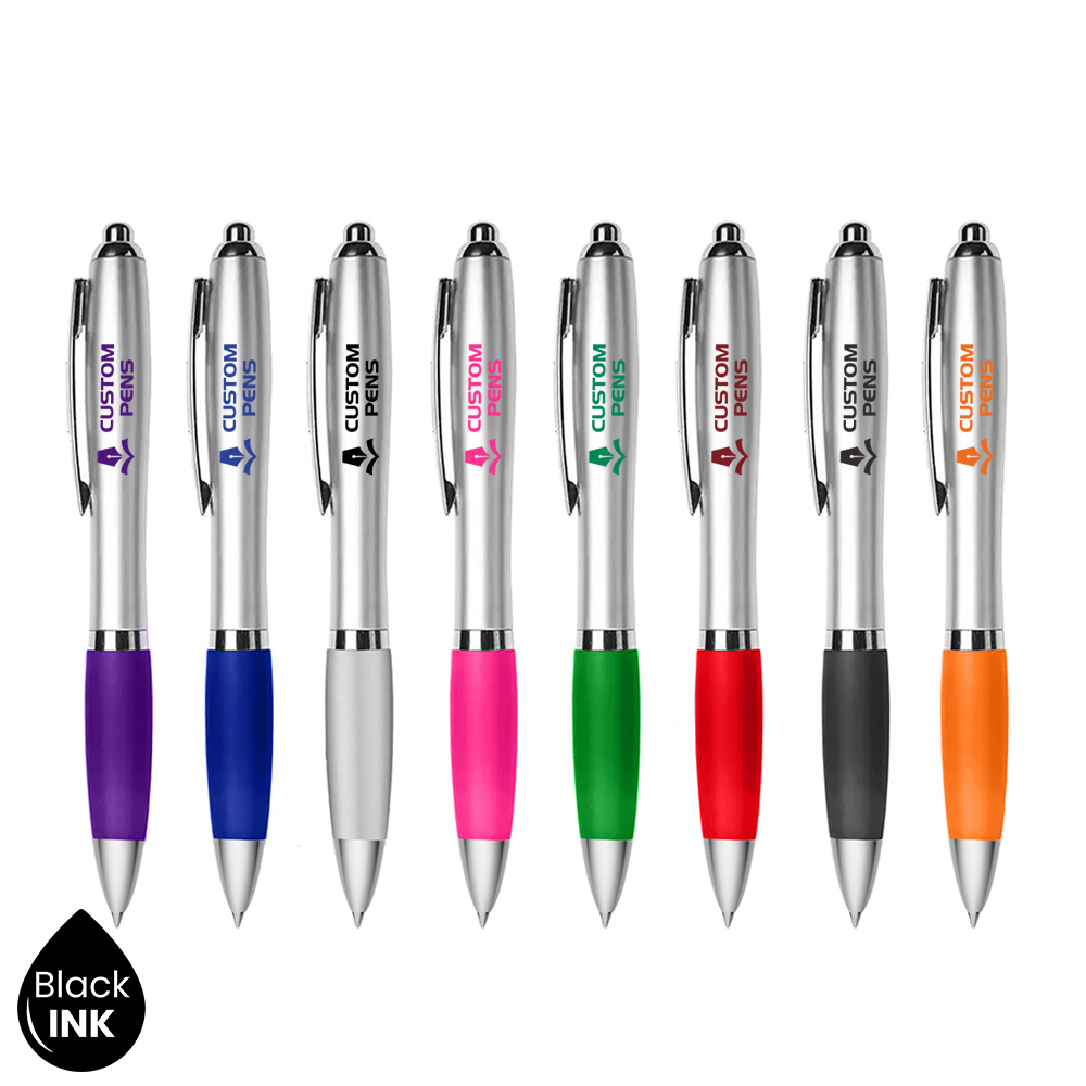 Silver Retractable Basset II Pen all colors