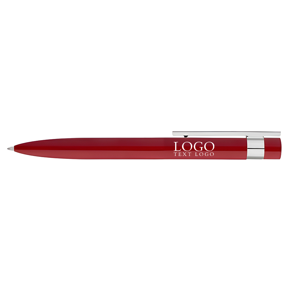 Customizable rotating ballpoint red pen with logo