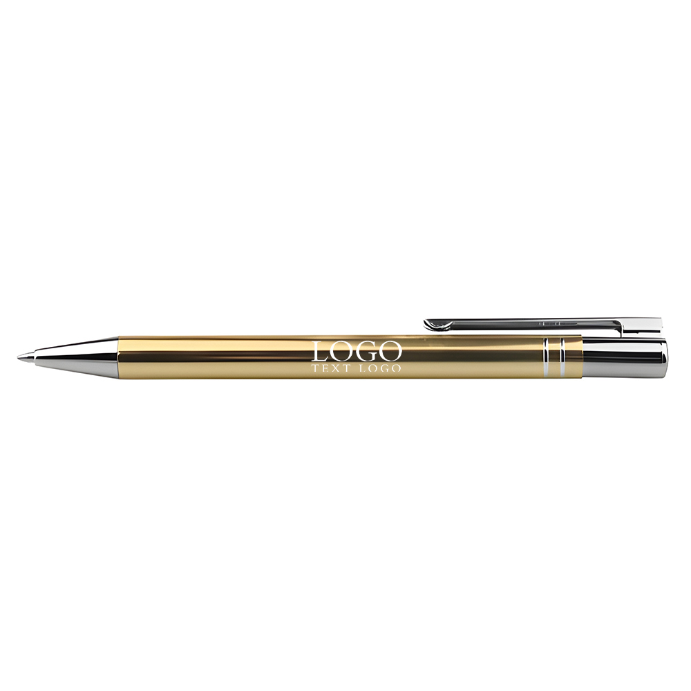Classic click ballpoint pen office supplies gold with logo