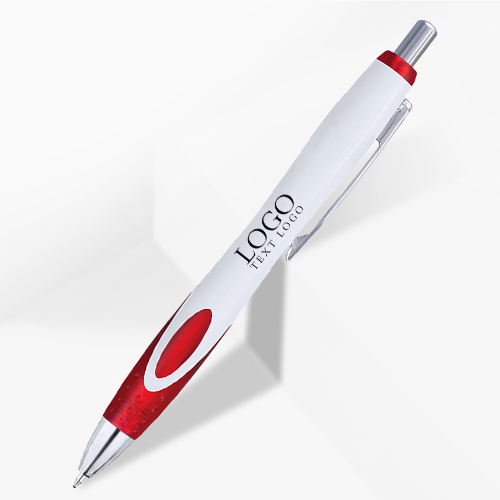 Custom White-barrel Colored Spot Plastic Ballpoint Pen