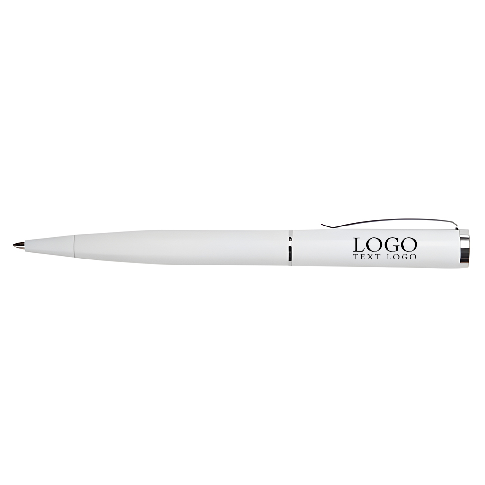 Multicolor metal business office signature gift ballpoint white pen with logo