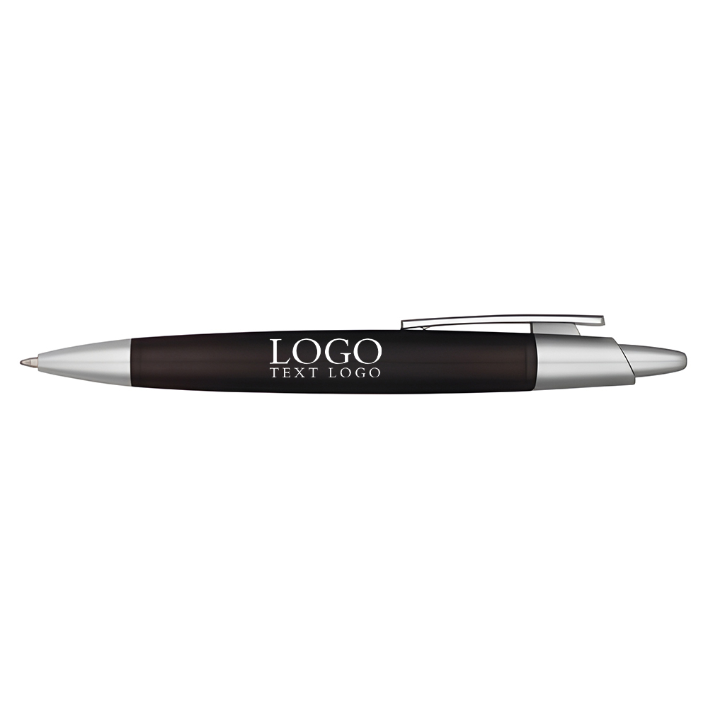 Promotional Colorful Plastic Ballpoint Pen Black with logo