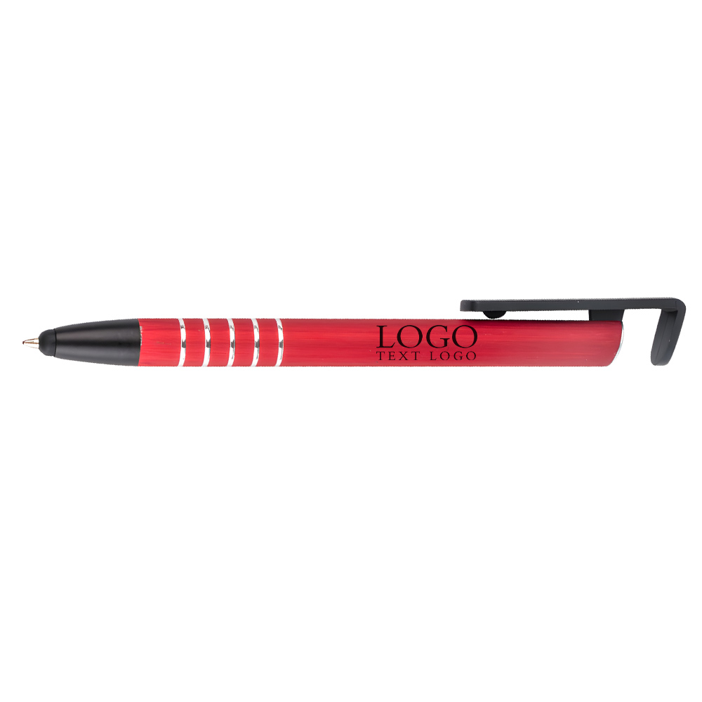 Promotional Metal phone holder multi-uses pen red