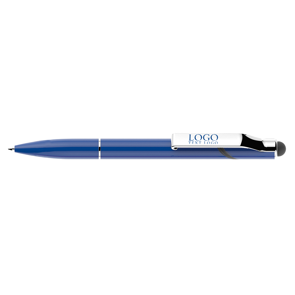 Sleek Screen Touch Cellphone Holder Metal Pen Blue with logo