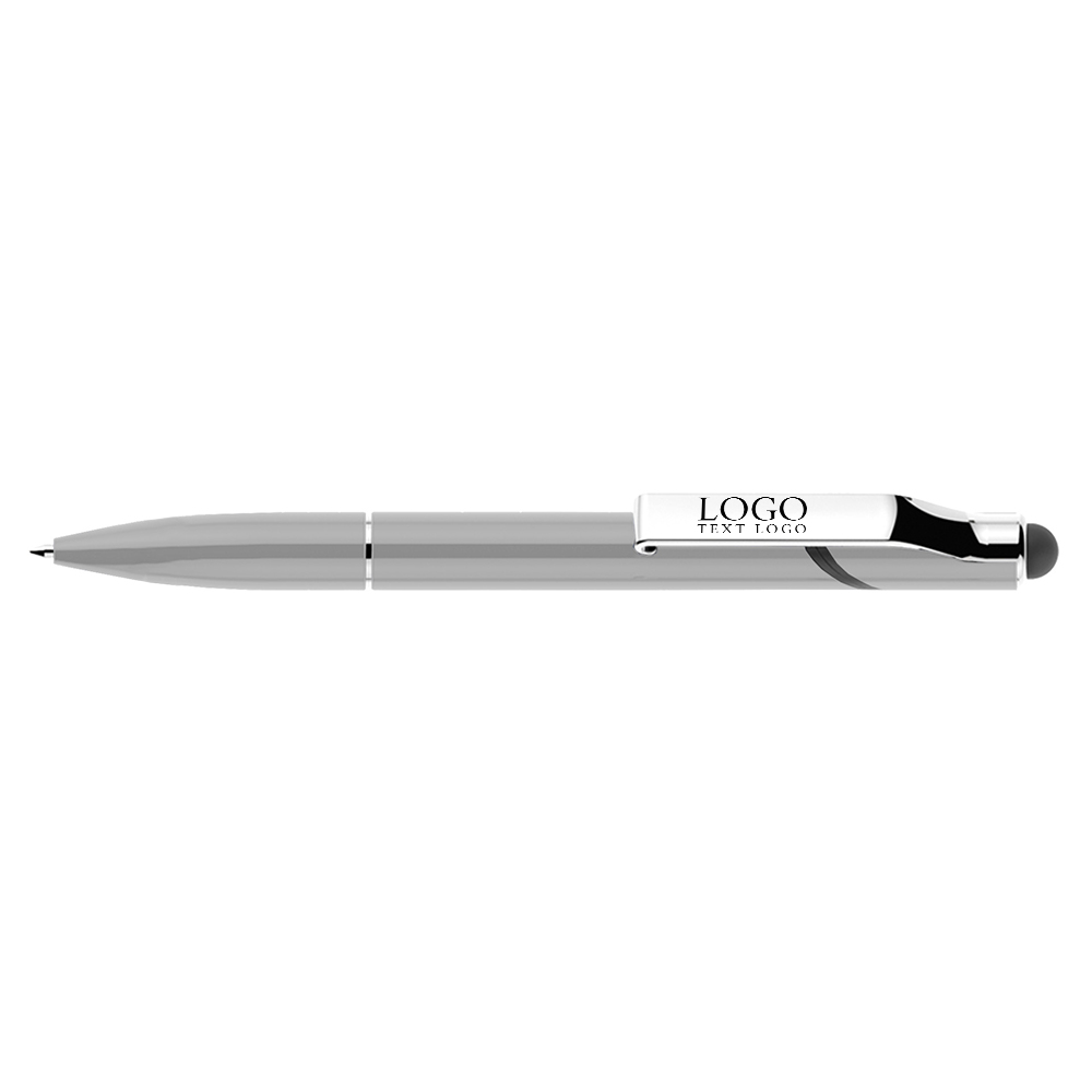 Sleek Screen Touch Cellphone Holder Metal Pen Gray with logo