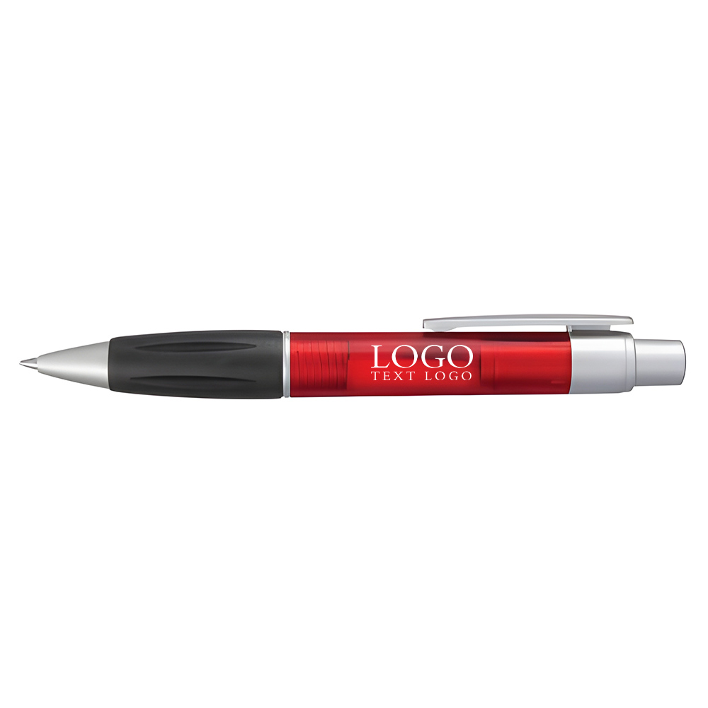 Vibrant Red Plastic Translucent Ballpoint Pen