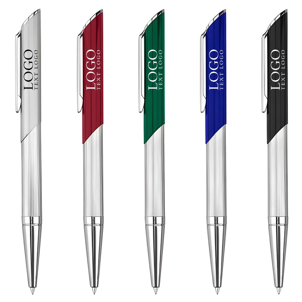 Rotating metal signature ballpoint pen