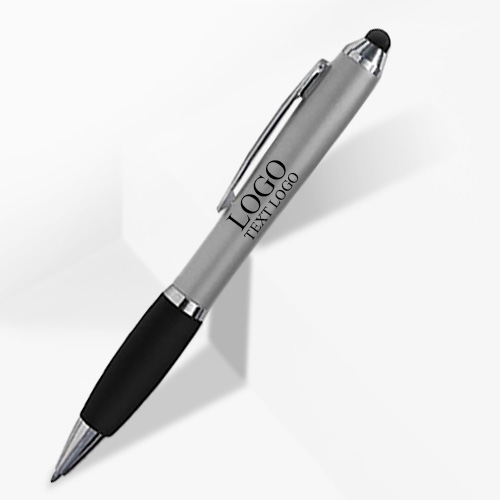Aangepaste kunststof pen met draaiactie en stylus