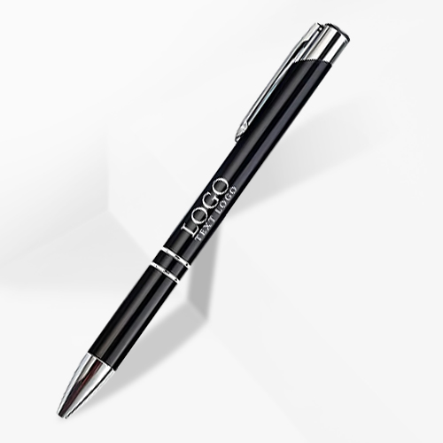 Retractable Metal Ballpoint Pen with Black Ink