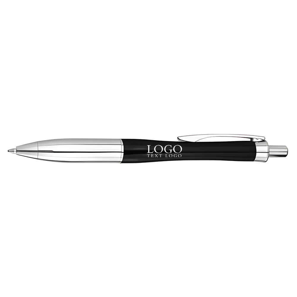 Six-color convex and concave metal signature black pen with logo