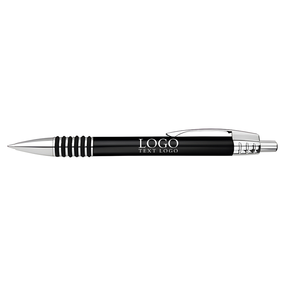 Twist Series Push Metal Ballpoint black Pen with logo