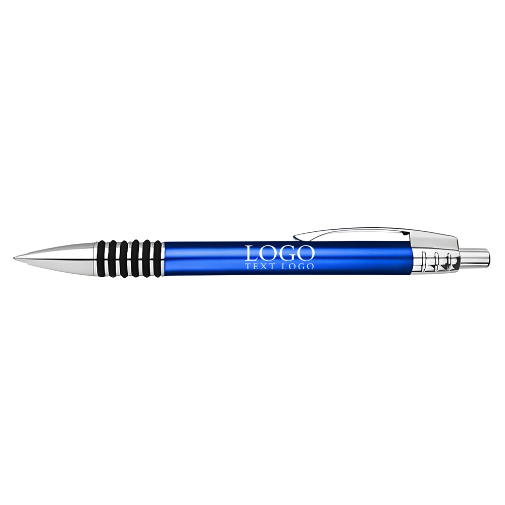 Twist Series Push Metal Ballpoint blue Pen with logo