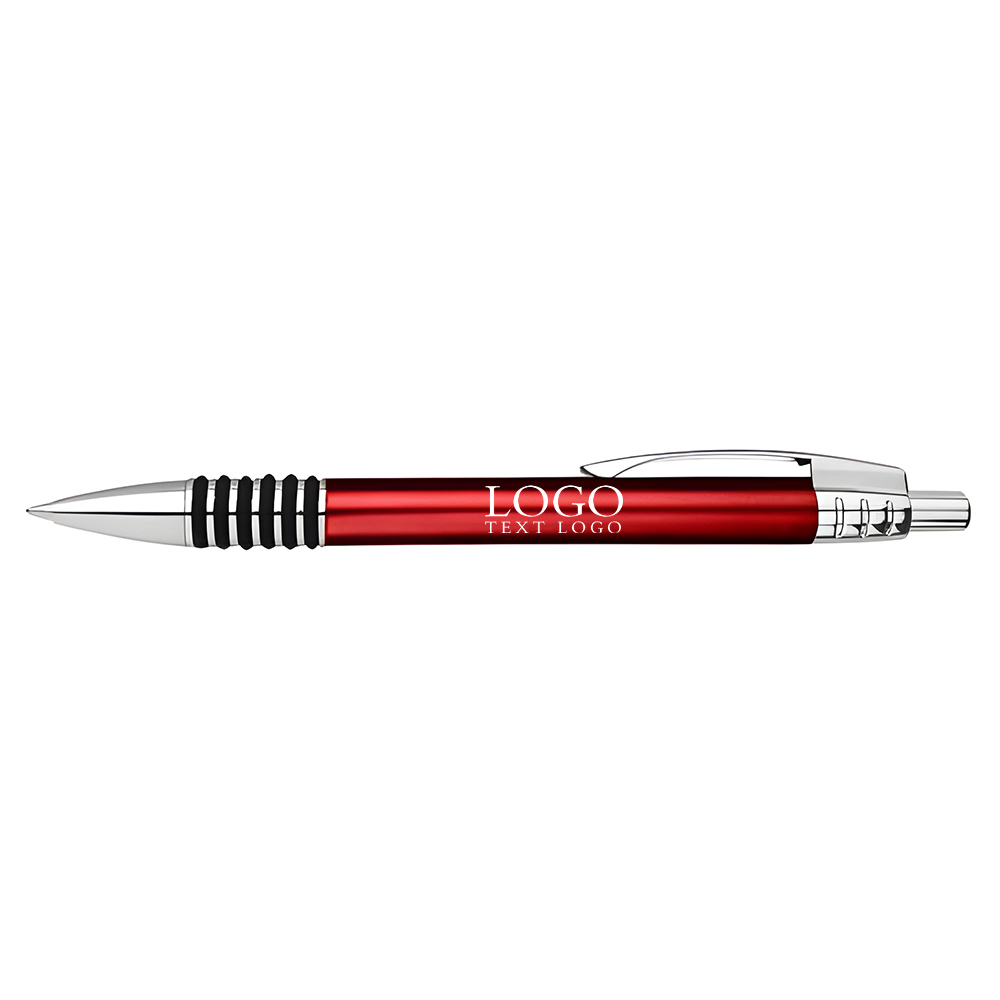 Twist Series Push Metal Ballpoint red Pen with logo