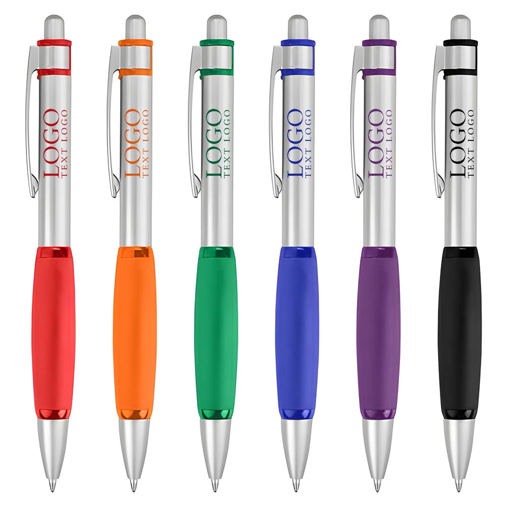 Colorful thick-barreled push-type ballpoint pen