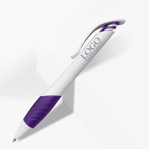 Stylish Custom Wave Rubber Grip Pen with Logo