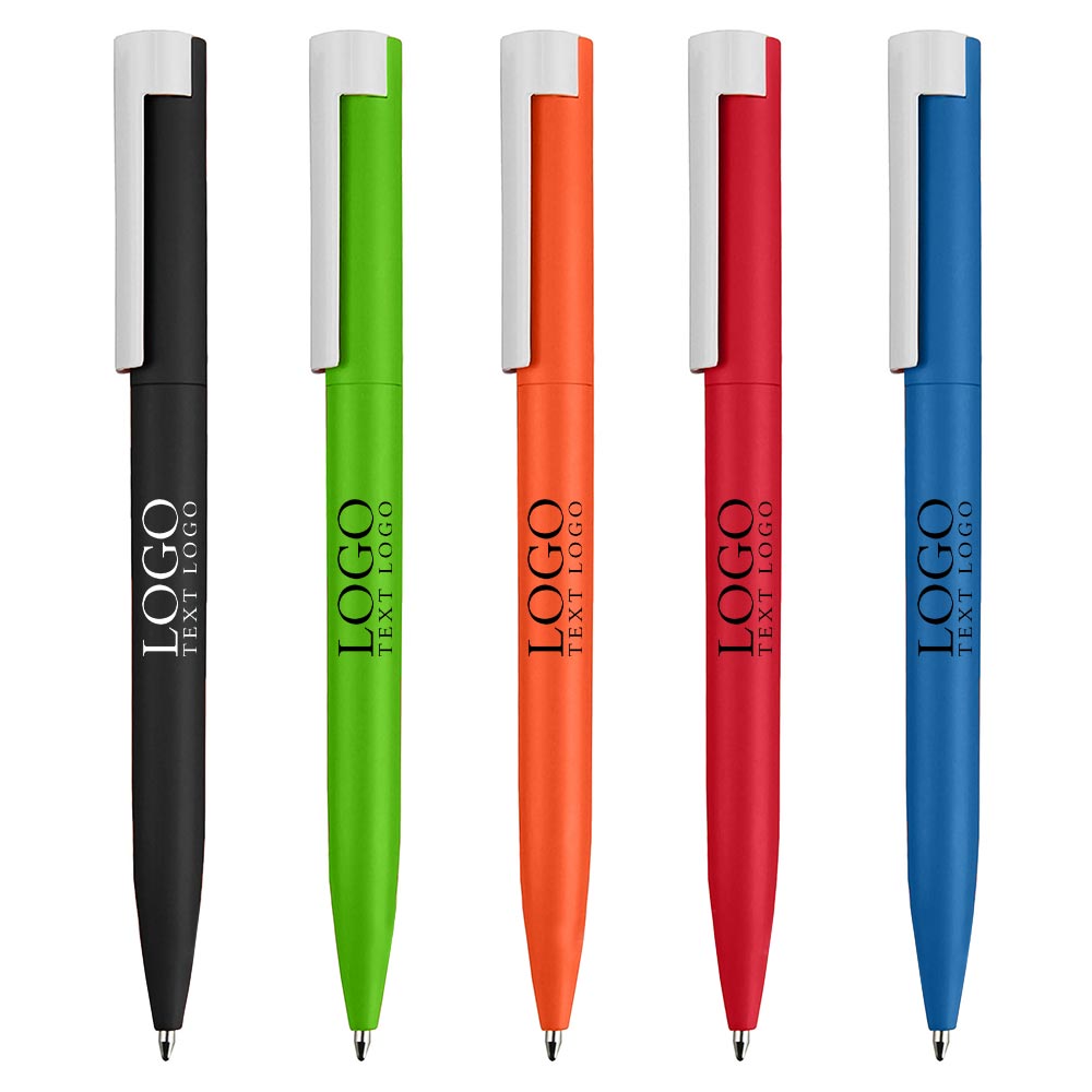 Twist-type colorful thick-barrel plastic ballpoint pen
