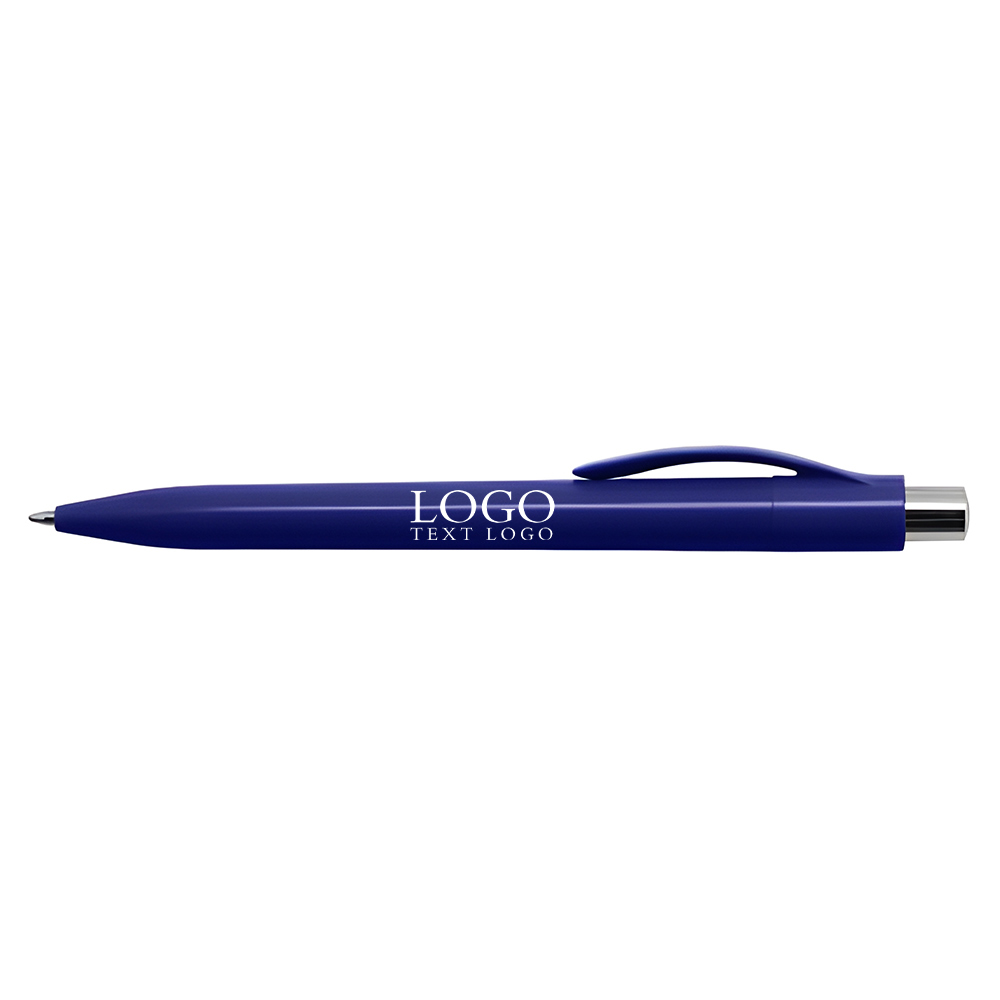 Push-type 11-color rainbow pen classic plastic ballpoint pen blue with logo