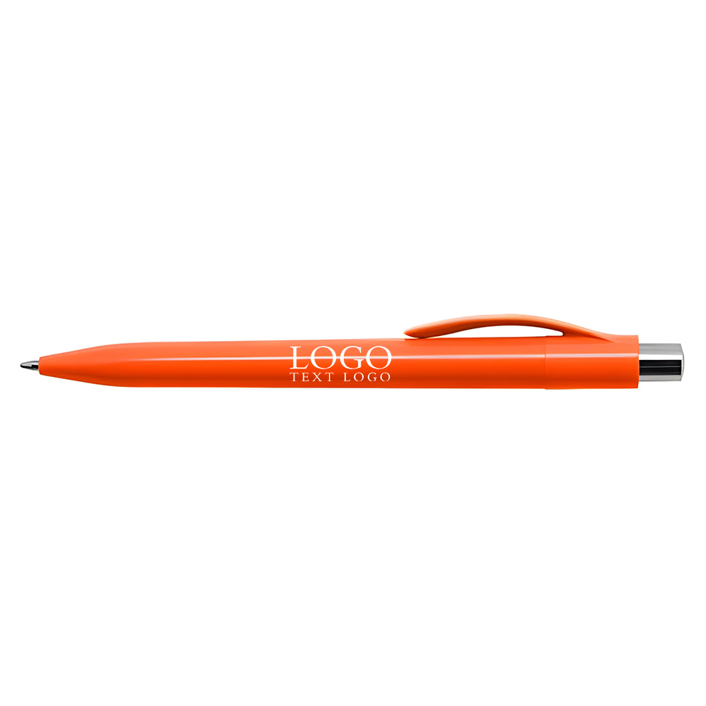 Push-type 11-color rainbow pen classic plastic ballpoint pen orange with logo