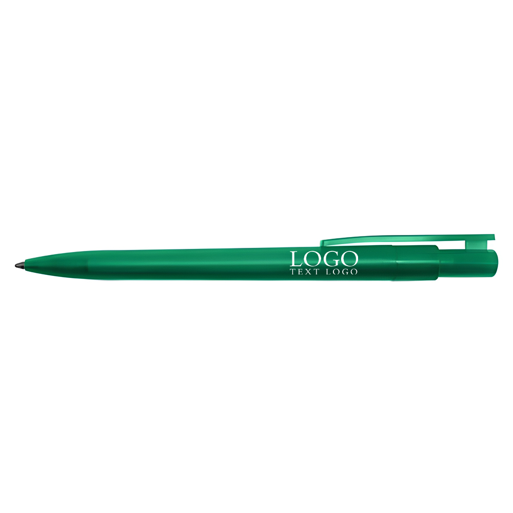Push-type 9-color rainbow pen color rod plastic ballpoint pen green with logo
