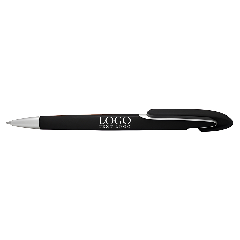 Push-type multi-color ballpoint pen black with logo