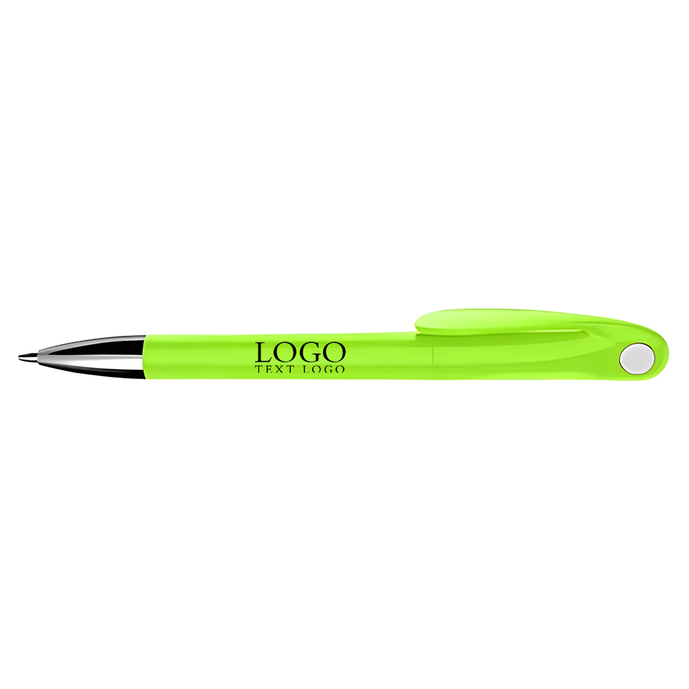 Simple multi-color ballpoint pen green with logo