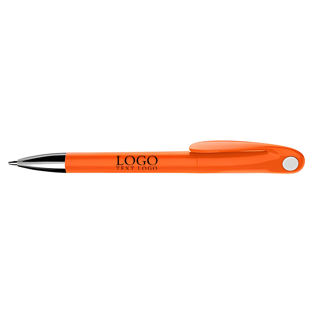 Simple multi-color ballpoint pen orange with logo