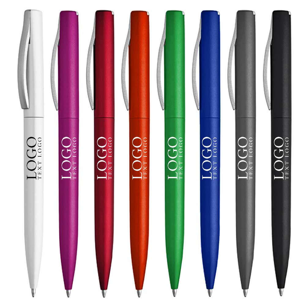 Twist-type metal color stem plastic ballpoint pen