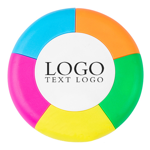 Colored disc highlighter 5 colors oblique tip marker