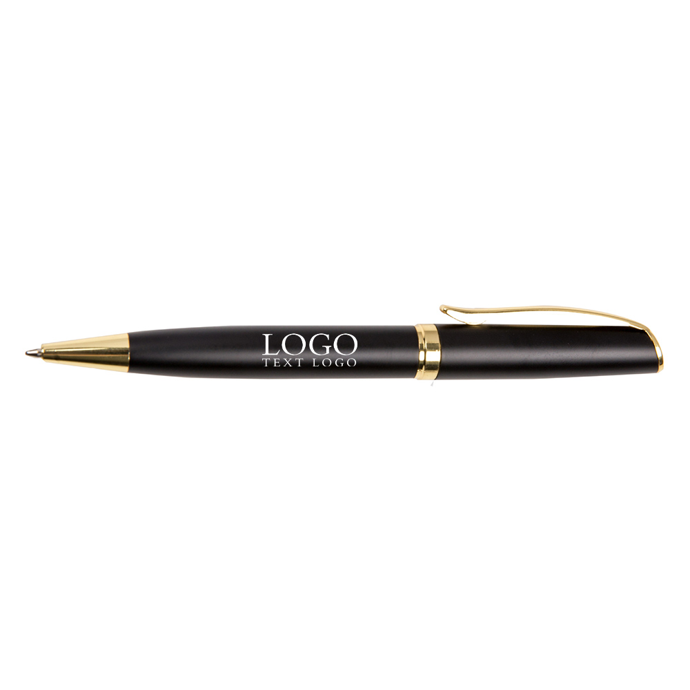 Custom Business Metal Ballpoint Pen Black with logo