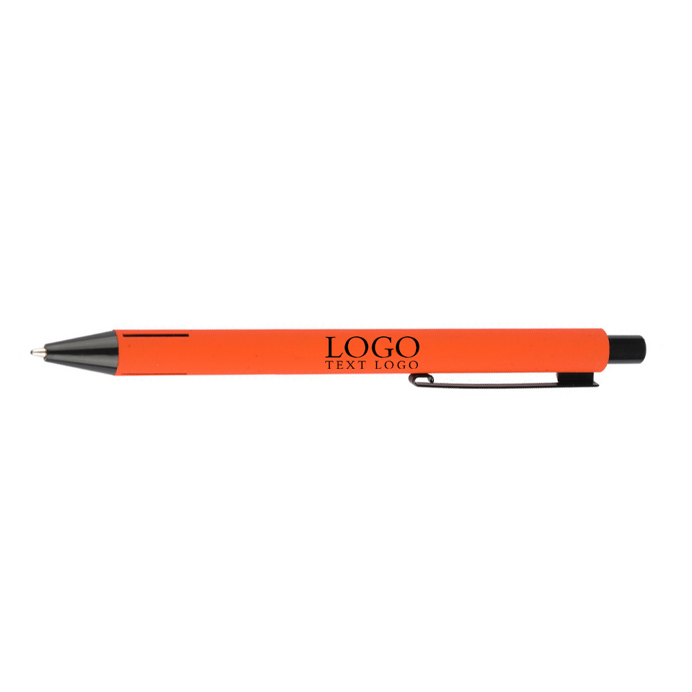 Custom Promotional Orange Aluminum Signature Pen with logo