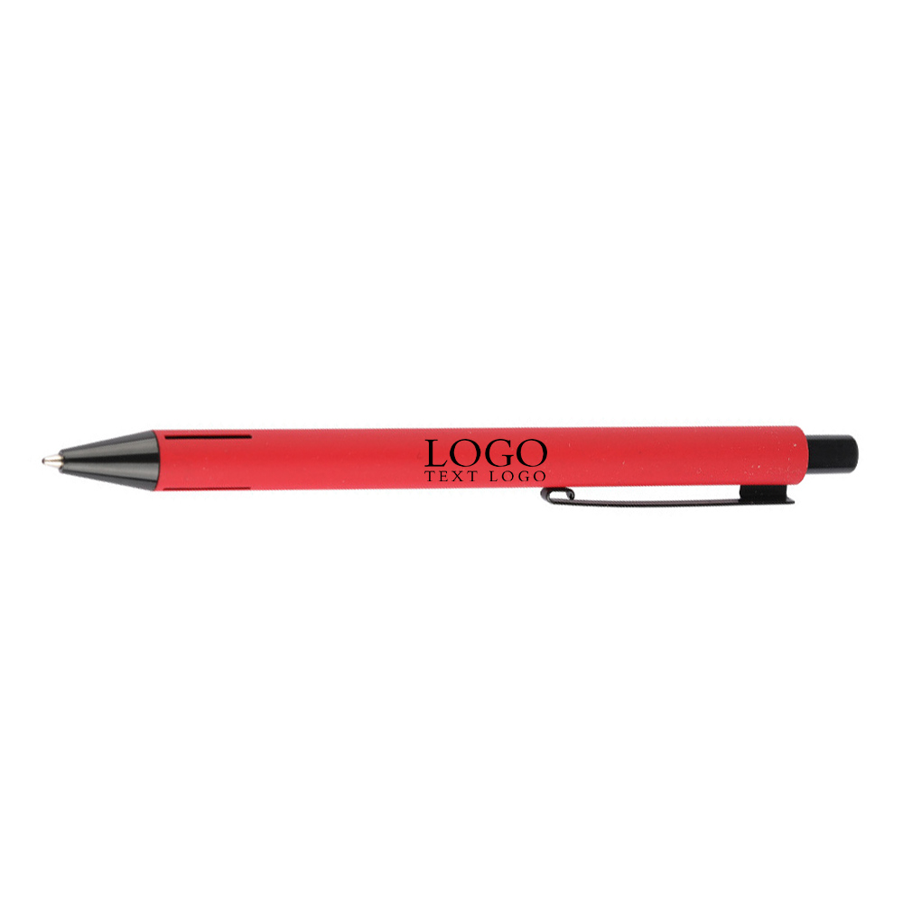 Custom Promotional Red Aluminum Signature Pen with logo