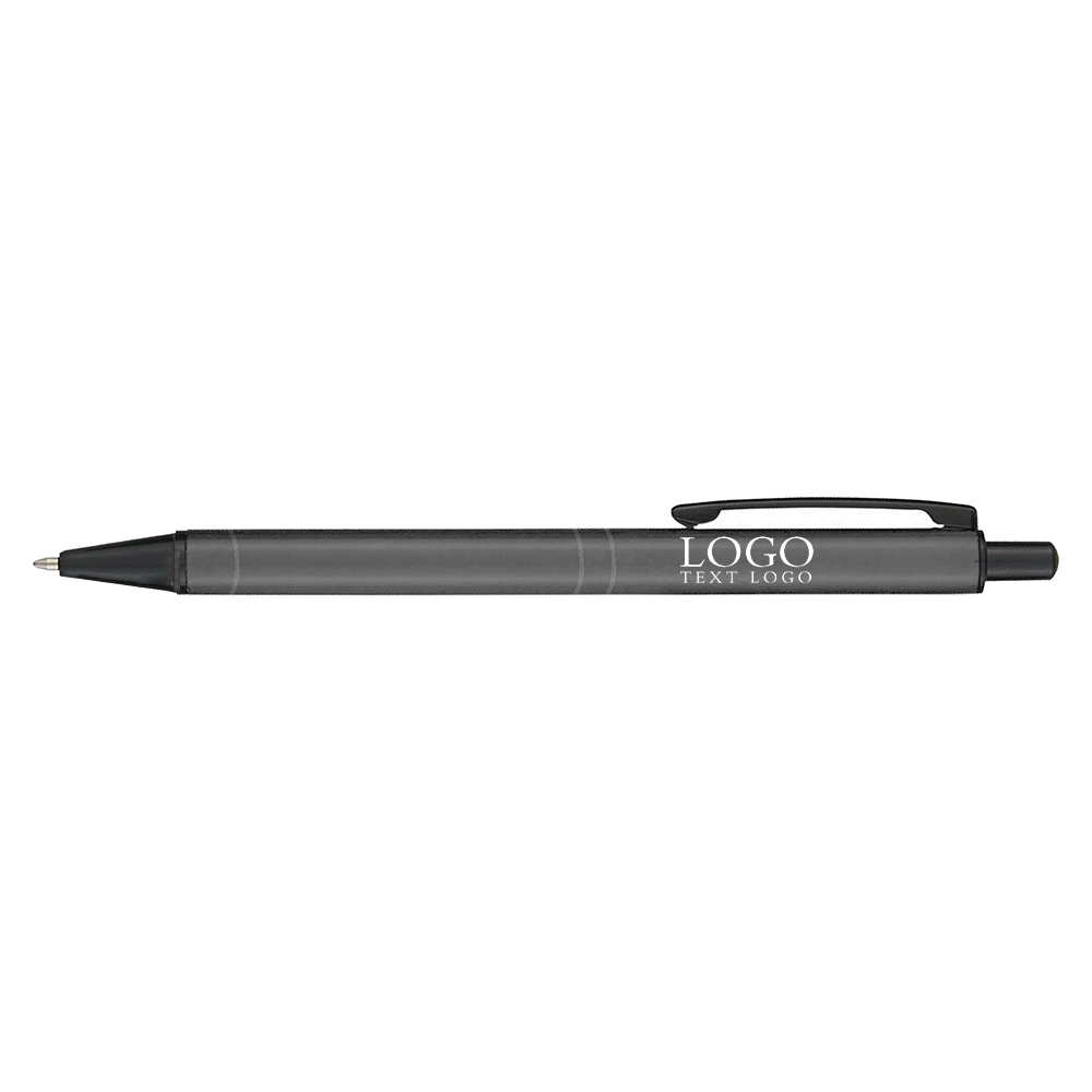Custom black metal gel pen ballpoint click pen with logo