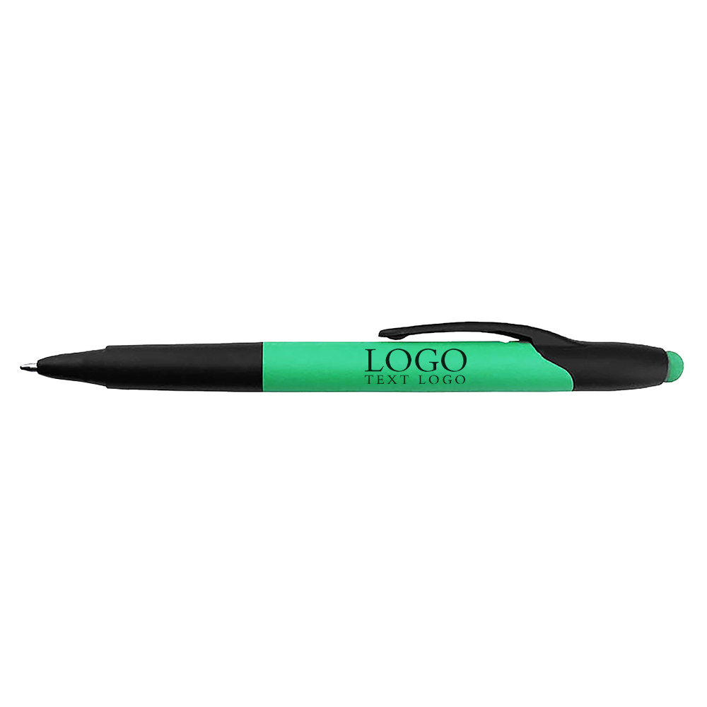 Touch Highlighter Ballpoint Pen Bevel Tip Marker Pen Green with logo
