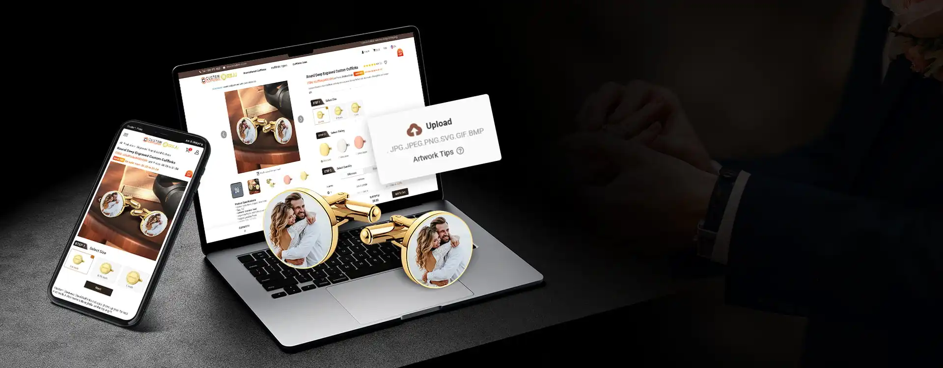 Making Custom Wedding Cufflinks