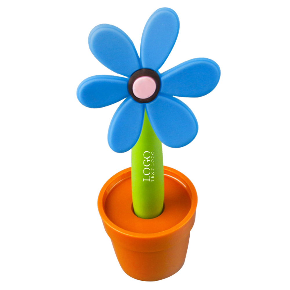 Blue Color Promo Flowerpot-type Ball Pen