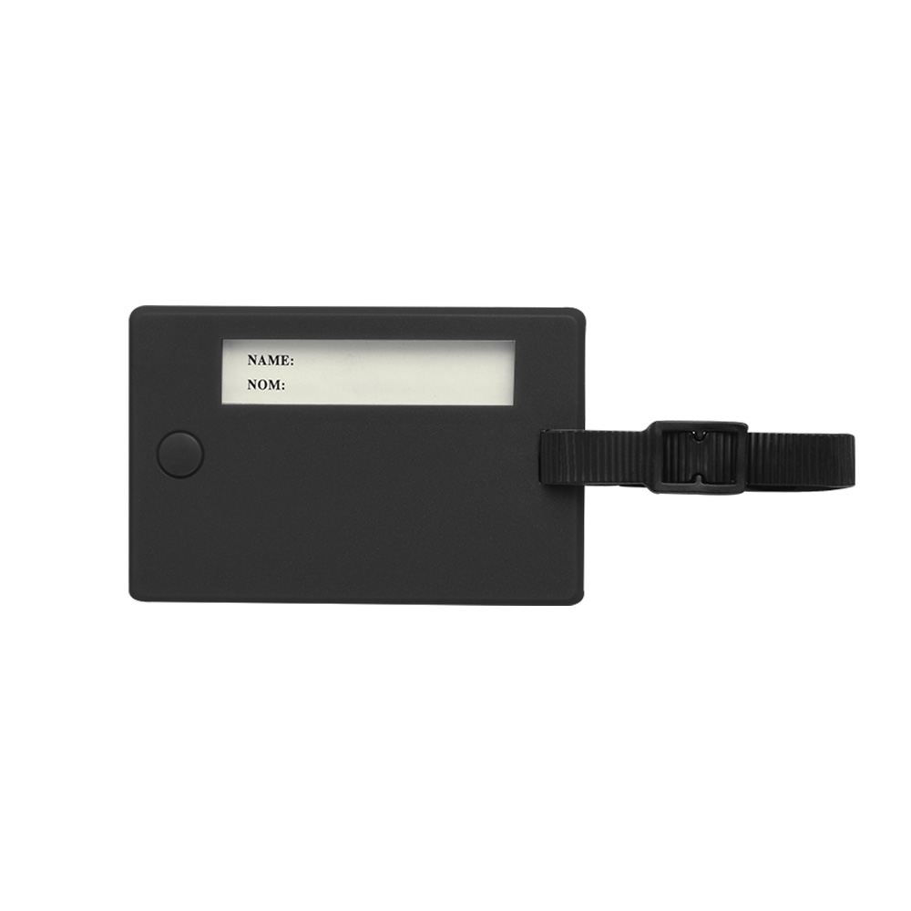 Plastic Luggage Tag with Name ID Card Black Plastic Luggage Tag with Name ID Card Black