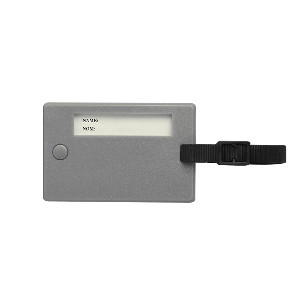 Plastic Luggage Tag with Name ID Card Gray Plastic Luggage Tag with Name ID Card Gray