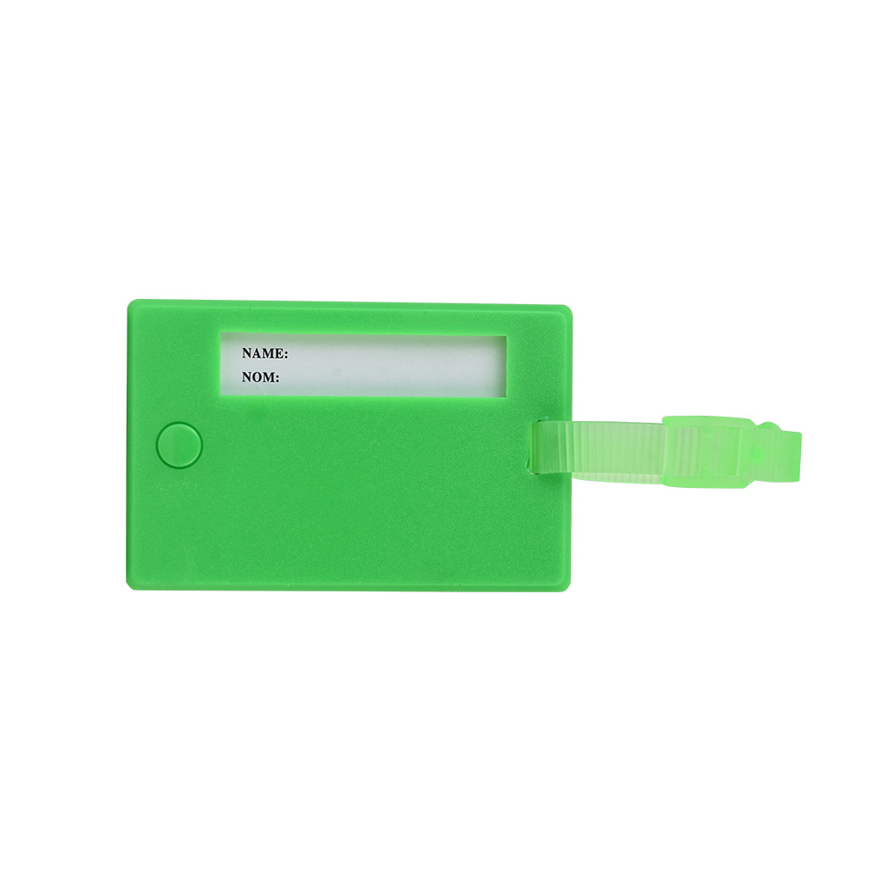 Plastic Luggage Tag with Name ID Card Green Plastic Luggage Tag with Name ID Card Green