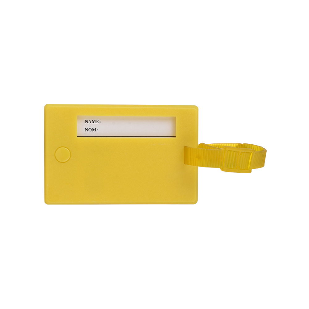 Plastic Luggage Tag with Name ID Card Yellow Plastic Luggage Tag with Name ID Card Yellow