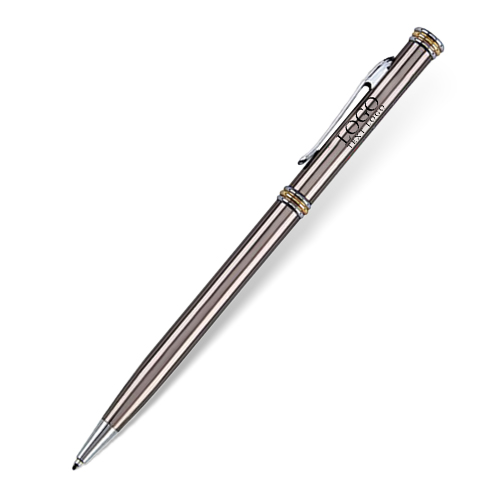 Twist Action Pen With Custom Metallic Color Barrel