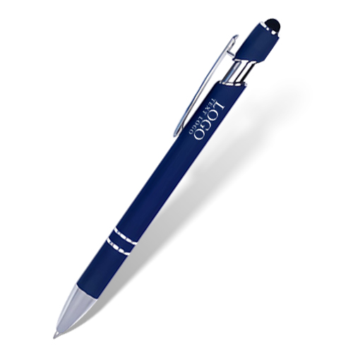 Custom Satin-Touch Metal Pen with Stylus