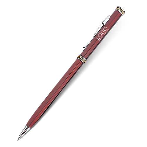 Twist Action Pen With Metallic Color Barrel Twist Action Pen With Metallic Color Barrel