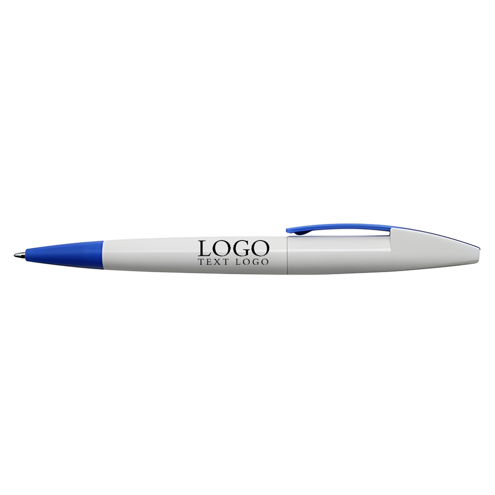 Contemporary Twist Action Ballpoint Pen blue with logo