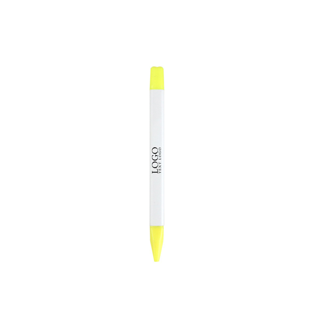 Custom Plastic Option Pen yellow with logo
