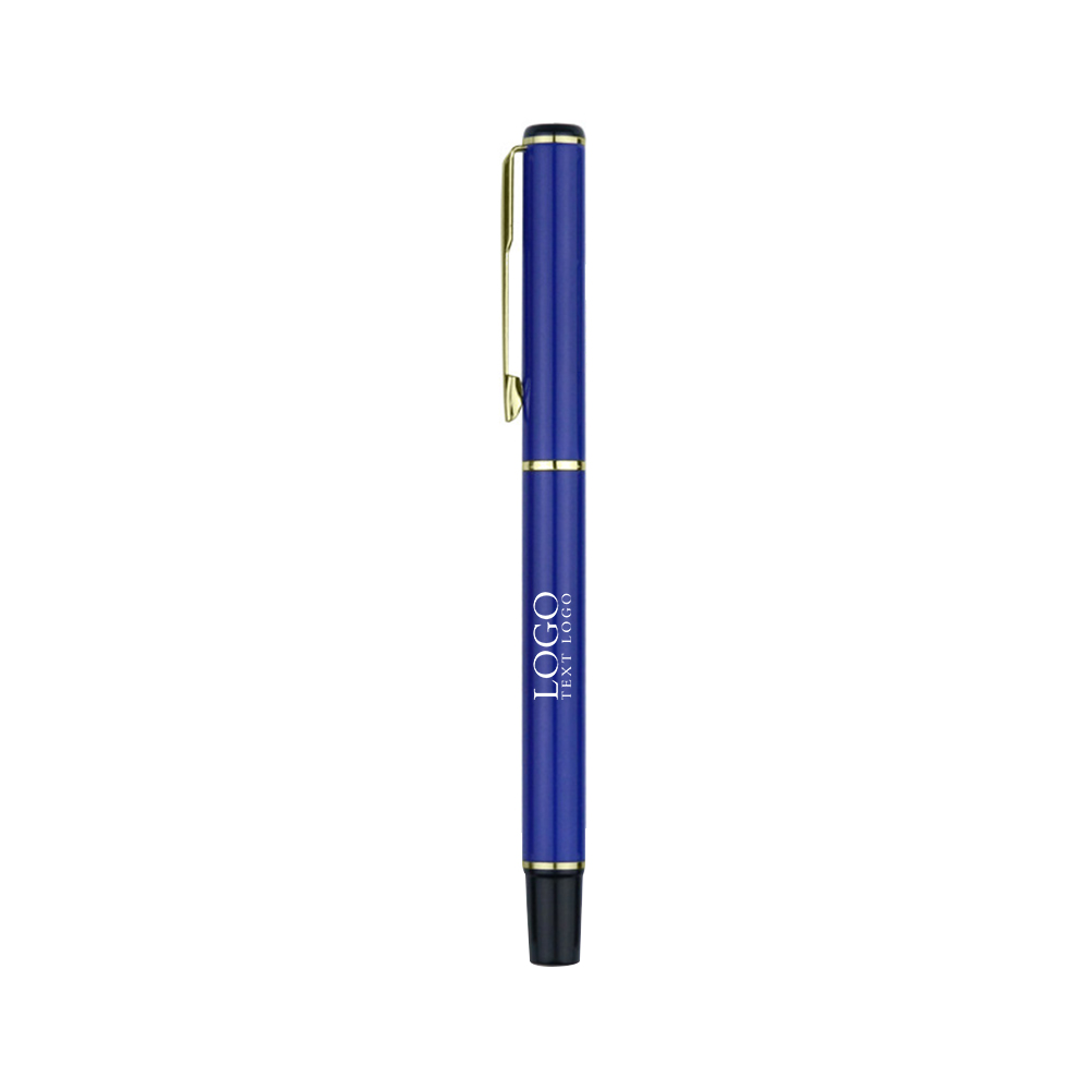 Custom Printed Grip Stick Pens Promos blue with logo