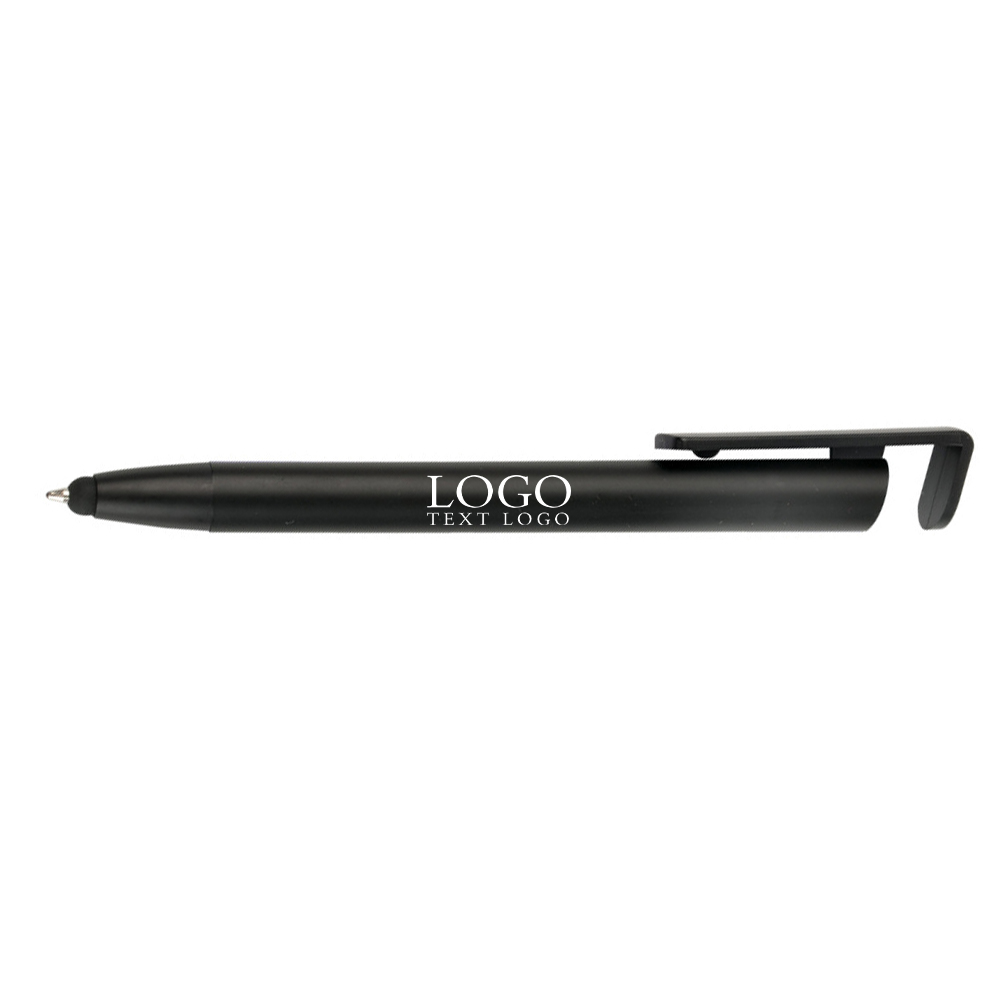 Custom iSlimster Stylus Plastic Pens black with logo