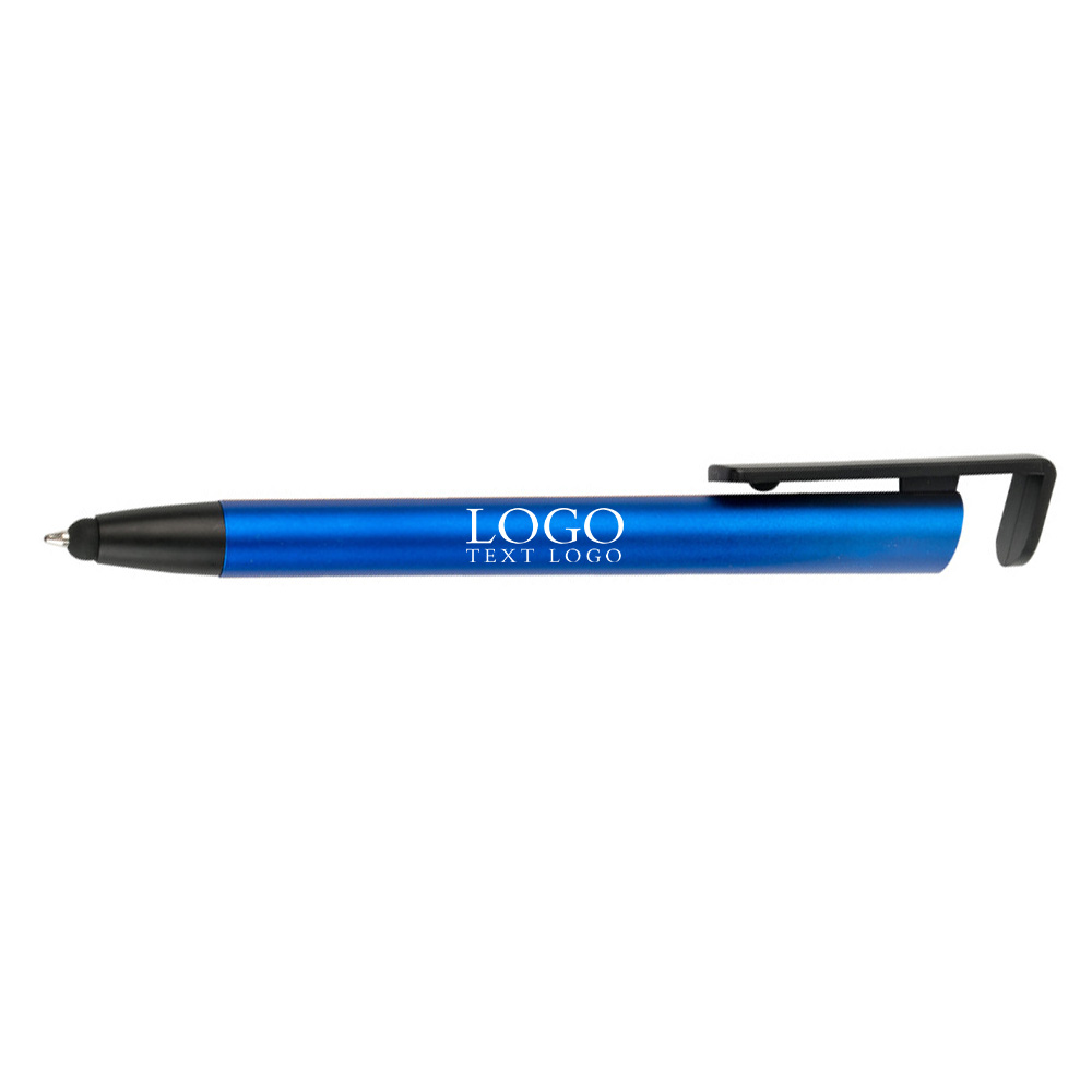 Custom iSlimster Stylus Plastic Pens blue with logo