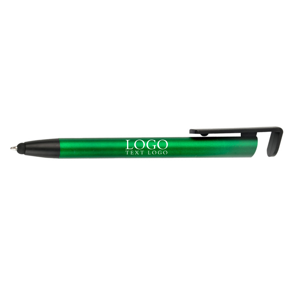 Custom iSlimster Stylus Plastic Pens green with logo